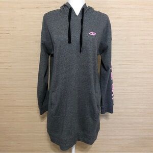 Gray/Pink DKNY Sport Sweater Dress Hoodie Size Medium